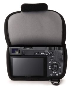 MegaGear MG064 Ultra Light Neoprene Camera Case Compatible with Sony Alpha A6400, A6500, A6300, A6000 (16-50 mm)-Gray (Model: MG065) Gray 22 71V5kxIOHxL