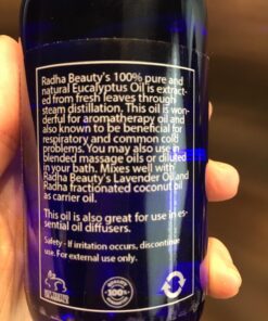 Radha Beauty Eucalyptus Essential Oil 4 oz - 100% Pure & Therapeutic Grade, Steam Distilled for Aromatherapy, Relaxation, Shower, Sauna, Bath, Steam Room and other DIY Projects. 4 Fl Oz (Pack of 1) 37 71V6dFWP1SL
