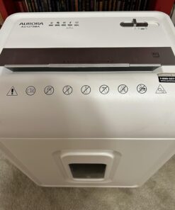 Aurora AU1275MA Professional Grade 12-Sheet Micro-Cut Paper and CD/Credit Card Shredder/ 60 Minutes Continuous Run Time, White/Gray 12-Sheet Micro-cut/60-min Run Time 18 71V8W2IgFHL