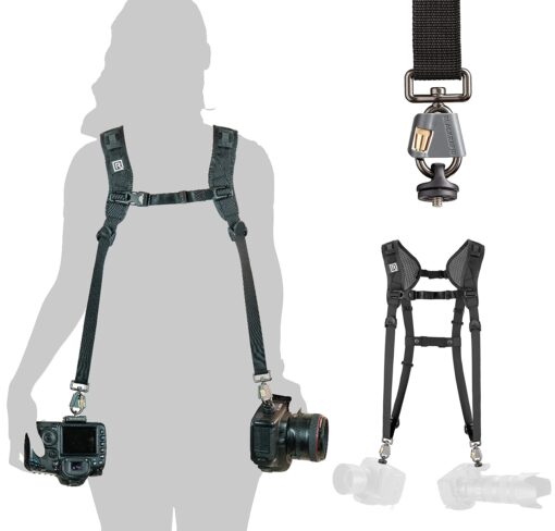 BLACKRAPID Double Breathe Camera Harness, Trusted Design For One Or Two SLR, DSLR, Mirrorless Cameras One Size Black