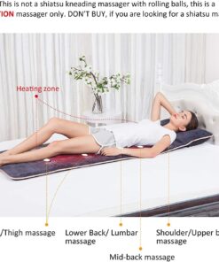 Snailax Massage Mat with 10 Vibrating Motors and 4 Therapy Heating pad Full Body Massager Cushion for Relieving Back Lumbar Leg SL-363 26 71V9ZxVhPYL
