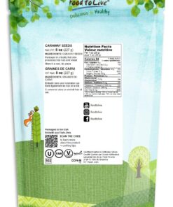 Alternative view of Caraway Seeds, 8 Ounces – Whole Raw Dried Caraway Seeds, Kosher and Vegan, Bulk Savory Spice. Rich in Dietary Fiber and Minerals. Perfect for Rye Bread, Used as Seasoning for Vegetable Dishes. 8 Ounce (Pack of 1)