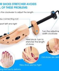 Two Way Professional Wooden Shoes Stretcher For Men or Women Shoes Large Size 9-12 7 71V9sDVESaL