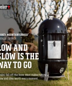 Weber 18-inch Smokey Mountain Cooker, Charcoal Smoker,Black 18" 40 71VAmbRhpuL