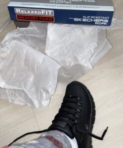 Skechers for Work Women's Sure Track Trickel Slip Resistant Work Shoe 7 Black 19 71VCST9afL