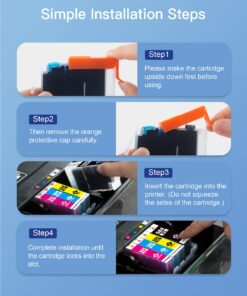 GPC Image Compatible Ink Cartridge Replacement for HP 564XL 564 XL Compatible with DeskJet 3520 3522 Officejet 4620 Photosmart 5520 6510 7520 7525 Printer (4 Black) 23 71VEVy5AZLL 2
