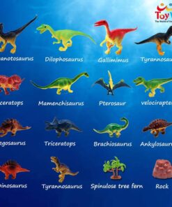 Toyvelt Dinosaur Play Set Dinosaur Toys Includes Dinosaur Figures, Trees, Rocks, Playmat, And A Beautiful Container Create A Dino World Great Gift For Boys & Girls Ages 3,4,5,6, And Up Updated Version 23 71VFwJma0L