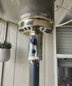 EAST OAK 50,000 BTU Patio Heater with Sand Box, Table Design, Double-Layer Stainless Steel Burner, Wheels, Triple Protection System, Outdoor Heater for Home and Residential, 2023 Upgrade, Black 65 71VG0btvSLL