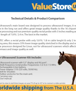 Portable Ultrasound Scanner Veterinary Pregnancy V16 with 7.5 MHz Rectal Probe for Cattle, Horse, Camel, Equine and Cow. 7 71VG16Y2qrL