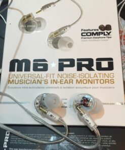 MEE audio Universal-Fit Noise-Isolating Musician's in-Ear Monitors with Detachable Cables (Smoke) (Model: M6PRO 1st Generation) (Discontinued) Black (Smoke) 25 71VGZUpmcLL