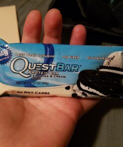 Quest Nutrition Cookies & Cream Protein Bars, High Protein, Low Carb, Gluten Free, Keto Friendly, 12 Count Cookies And Cream 42 71VGkm5VZ9L