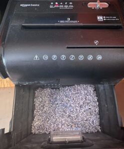 Amazon Basics 8 Sheet High Security Micro Cut Shredder with Pullout Basket, Black 37 71VH YItMYL