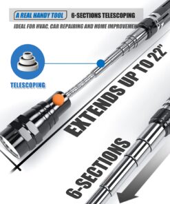 VIBELITE Extendable Magnetic Flashlight with Telescoping Magnet Pickup Tool-Cool Gadgets Gifts Idea & Christmas Stocking Stuffers for Men, Husband,Dad,Father,Mechanic,Tech,Handyman,Him Women Magnetic Tool 13 71VH4woiSjL
