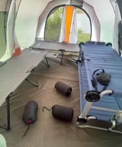 Coleman Pack-Away Camping Cot with Removable Side Table, Extra Wide Cot Fits Adults up to 6ft 6in or 300lbs, Carry Bag Included Grey 37 71VHehwSTL