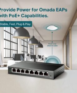 TP-Link TL-SG108PE, 8 Port Gigabit PoE Switch, Easy Smart Managed, 4 PoE+ Ports 64W, Plug & Play, Sturdy Metal w/ Shielded Ports, Fanless, QoS, Vlan & IGMP 8 Port PoE+ 14 71VIBkZcXJL
