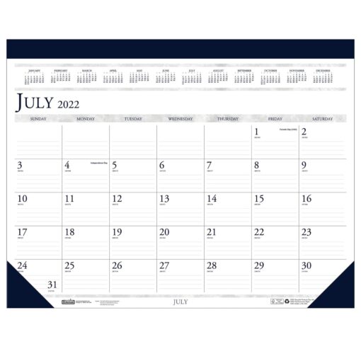 House of Doolittle 2016-2017 Monthly Desk Pad Calendar, Academic, Classic, 22 x 17" (HOD155-17) 22 X 17 Inch Academic Year