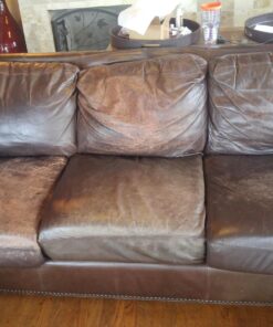 Furniture Leather Max MEGA Kit/Leather Restorer / 8 Oz Refinish 2 Oz Conditioner / 4 Oz Top Coat/Black and White 1 Oz Color Changer/Sponge (Leather Repair Kit) (Dark Brown) 92 71VJ7D1DyrL