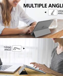 MoKo Case Fit New iPad Mini 5 2019/Mini 4 2015 (5th/4th Generation 7.9 inch), Slim Lightweight Smart Shell Stand Cover with Translucent Frosted Back Protector, with Auto Wake/Sleep,Space Gray Space Gray 30 71VJlGEvmCL