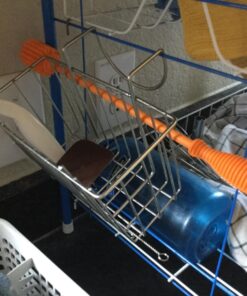 Kitchiny 12.5" Silicone Bottle Brush and Straw Cleaner Brush Set | Bottle Cleaner Brush for Hydroflasks, Insulated Sports Bottles, Straws | Water Bottle Brush Cleaner for Narrow Neck containers Orange 36 71VK8aThzL