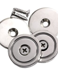88 LB Super Strong Neodymium Cup Magnets Dia 1.26" w/ #10 Countersunk Hole Plus Matching Strikers & Screws. Made of Neodymium Magnets - Great Round Base Mounting Magnets Super Powerful 2 Packs Cup Magnet 2 pks 21 71VKzgiMeL