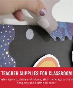 VELCRO Brand - 91302 Thin Clear Dots with Adhesive | 75count | 5/8" Circles | For Crafting School Projects, Home and Office Organization | Low Profile Design 5/8in 75 Count 17 71VLtYb2JYL