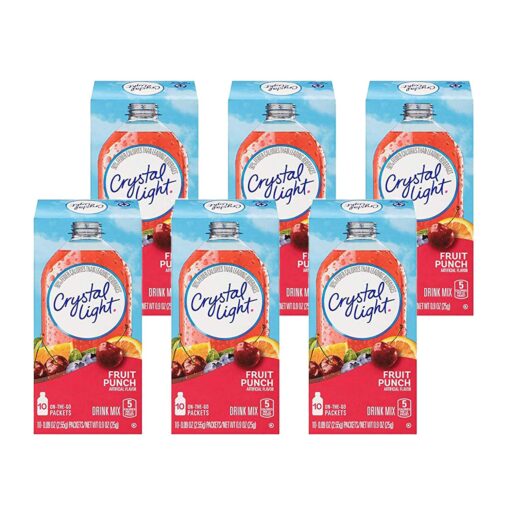 Crystal Light Fruit Punch Drink Mix, 0.9 Ounce (Pack of 6) 0.9 Ounce (Pack of 6)