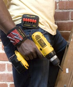 MagnoGrip Magnetic Wristband for Holding Screws, Nails, Drill Bits - Cool Gifts for Men - Super Strong Magnets - Great DIY Gifts for Christmas, Dad, Husband, Handyman, Handy Woman, Craft Enthusiasts Red 17 71VMIesEwzL