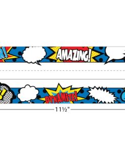 Teacher Created Resources Superhero Flat Name Plates (5588), 11-1/2" x 3-1/2" 10 71VMQL COhL