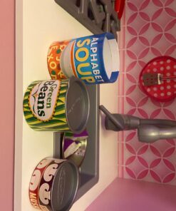 Melissa & Doug Let's Play House! Grocery Cans Play Food Kitchen Accessory ,3+ years- 10 Stackable Cans With Removable Lids 50 71VMfHZnr1L
