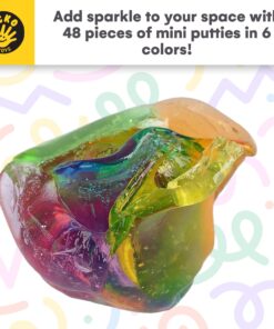 Alternative view of Kicko Mini Putty with Glitter - 48 Pack Assorted Neon Colored Sludge - Silly Putty for Kids - Assorted Educational Relaxation Fidget Toy - Party Favor Glitter Putty for Kids - Mini Slime Bulk
