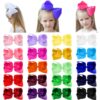 20pcs Hair Bows for Girls, CN 6inch Grosgrain Ribbon Bows Alligator Clips, Cute Hair Accessories for Baby Toddlers Kids Infants Children 6 Inch (Pack of 20) 46 71VMrcZlL