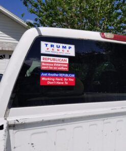 Alternative view of Republican Because Everyone Can't Be On Welfare - Window Bumper Sticker
