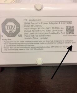 BESTEK Universal Travel Adapter 220V to 110V Voltage Converter with 6A 4-Port USB Charging and UK/AU/US/EU Worldwide Plug Adapter (White) white 35 71VNwPbPqL