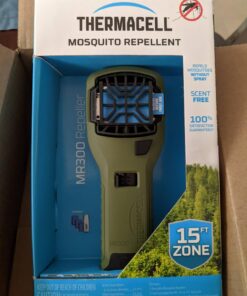 Thermacell Mosquito Portable Repeller; Includes 12-Hour Refill; 15 Foot Zone of Protection; Highly Effective Mosquito Repellent; Bug Spray Alternative; Scent Free Olive Green Mr300 33 71VO0J6k L