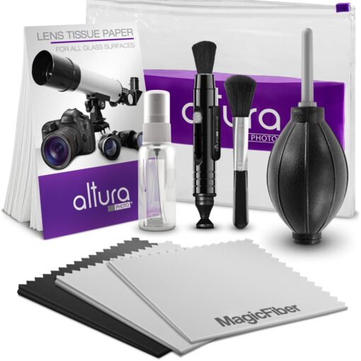 Altura Photo Professional Cleaning Kit for DSLR Cameras and Sensitive Electronics Bundle with Refillable Spray Bottle w/ Empty Spray Bottle