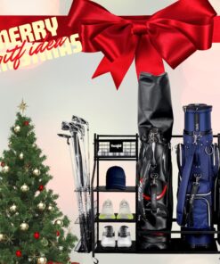 Alternative view of Yes4All Golf Bags Storage Garage Organizer, Golf Club Storage Stand and Lockable Wheels for Garage Indoor Basement, Extra Rack for Golf Clubs and Other Golfing Equipment Black