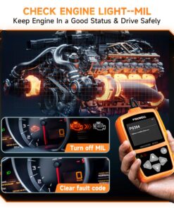 Alternative view of FOXWELL NT201 OBD2 Scanner Diagnostic Tool Check Engine Light Vehicle Code Reader Car Computer Diagnostic Scan Tool Automotive Fault Code Scanner for All CAN OBDII EOBD JOBD Cars