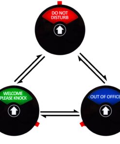 Kichwit Privacy Sign, Do Not Disturb Sign, Out of Office Sign, Welcome Please Knock Sign, Office Sign, 5 Inch, Black 11 71VRY8G2jAL