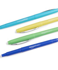 Amazon Basics Felt Tip Marker Pens - Medium Point, Black, 24-Pack 24 Pack 16 71VRjtAscjL