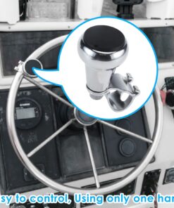 Amarine Made Aisi 316 Stainless Steel Marine Sport Boat Steering Wheel Knob with Plastic Cap, Maneuvering Knob - L 14 71VRrCYCukL
