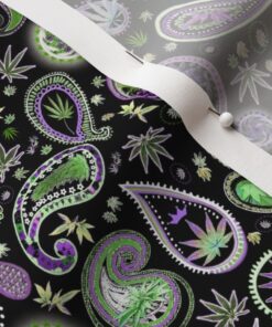Spoonflower Fabric - 420 Paisley Large Marijuana Pot Cannabis Weed Printed on Cotton Poplin Fabric by The Yard - Sewing Shirting Quilting Dresses Apparel Crafts 13 71VSQv8G19L