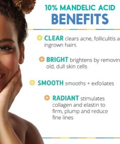 Face & Body Clearing Serum, Level 1- for acne, folliculitis, aging skin, ingrown hairs, dark spots - face, chest, butt, back, thighs, arms - mandelic acid - 1 fl oz 1 Fl Oz (Pack of 1) 17 71VSWATNQOL 1