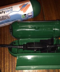 Hot Headz H-EXT-302 Outdoor Extension Safety Seal Resistant Cord Cover for Holiday Lights Water Fountains, Pool Pumps, Air Conditioners, Etc, Single, Green 50 71VScUivdVL