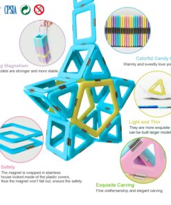 MAGBLOCK 102 Piece Magnetic Tiles Toys for 3 4 5 Year Old Girls Boys, Castle Magnet Toy Building Block for Kids Toddlers, Magnetic Blocks Montessori STEM Toys for Toddler Girls Gifts 21 71VSkZ0CAnL