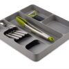 Joseph Joseph DrawerStore Kitchen Drawer Organizer Tray for Silverware Cutlery Utensils and Gadgets, Gray, 15.6 x 15.1 x 2.1 Inches Grey Large 43 71VSn2SJRqL