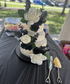 EBOOT 4 Row 10 Yard Acrylic Rhinestone Diamond Ribbon for Wedding Cakes, Birthday Decorations, Baby Shower Events and Arts and Crafts Projects (Silver) Silver 21 71VTbOoDS6L