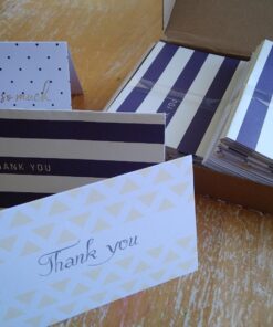 Amazon Basics Thank You Cards and Envelopes, 48 Count, Polka Dot and Stripe 15 71VTjmzdfJL