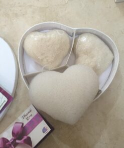 The Beauty Shelf Konjac Sponge Set, 3 Pack Exfoliating and Cleansing Facial Sponges - Pure Konjac Glucomannan - Easy-Grip Heart Shape - for Delicate and Sensitive Skin - Premium Bath Supplies 22 71VUa6p1i9L