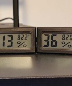 Pgzsy 12 Pack Mini Small Digital Electronic Temperature Humidity Meters Gauge Indoor Thermometer Hygrometer LCD Display Fahrenheit (℉) for Humidors, Greenhouse, Garden, Cellar3 25 71VVDw1d28L