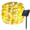 RUICHEN Solar Rope Lights Outdoor String Lights, 16.5 Ft 50 LED Tube Light Waterproof Copper Wire Fairy Lights for Garden Fence Yard Christmas Wedding Party (Warm White) Warm White 43 71VVjL6kJtL